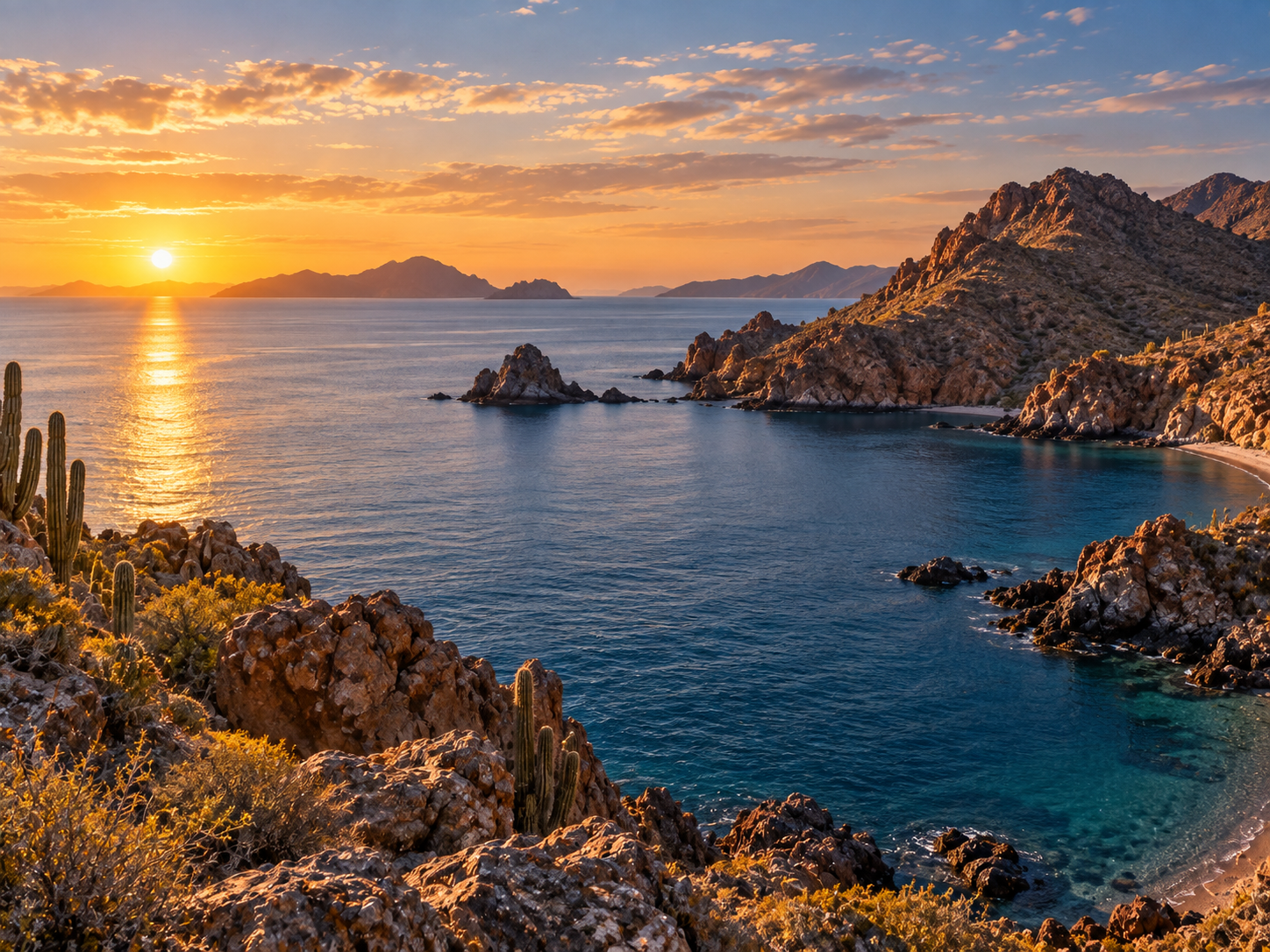 Sunset over the Sea of Cortez near Guaymas, Sonora